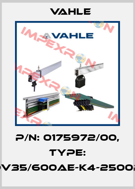 P/n: 0175972/00, Type: DT-UDV35/600AE-K4-2500PH-TC Vahle