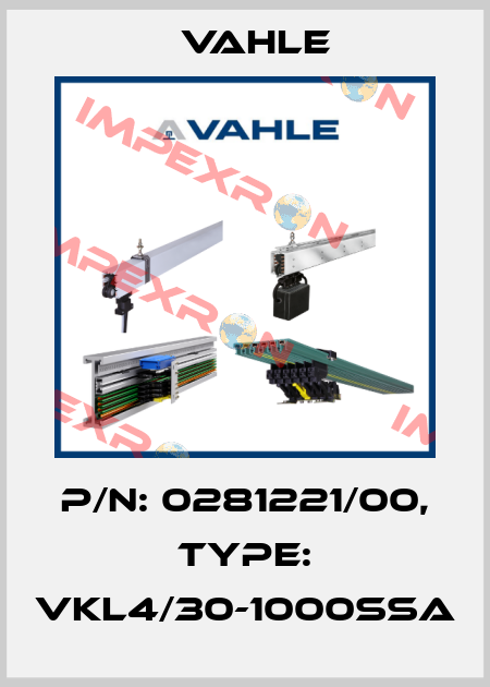 P/n: 0281221/00, Type: VKL4/30-1000SSA Vahle