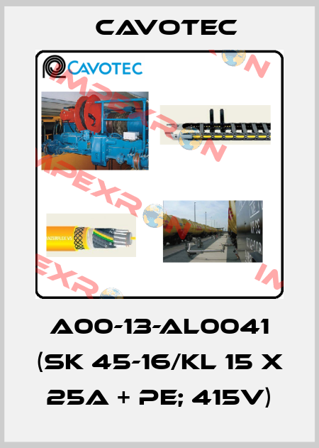 A00-13-AL0041 (SK 45-16/KL 15 x 25A + PE; 415V) Cavotec