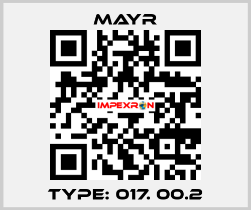 Type: 017. 00.2 Mayr