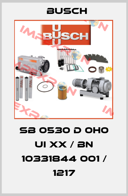 SB 0530 D 0H0 UI XX / BN 10331844 001 / 1217 Busch