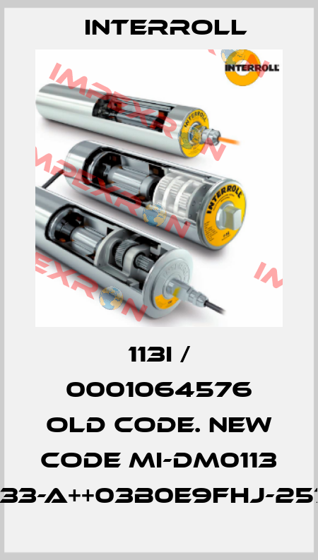 113i / 0001064576 old code. new code MI-DM0113 DM1133-A++03B0E9FHJ-257mm Interroll