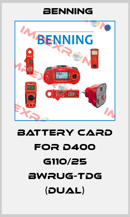battery card for D400 G110/25 BWrug-TDG (DUAL) Benning