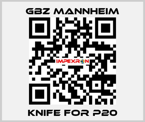 knife for P20 GBZ MANNHEIM