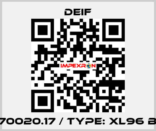 2951170020.17 / Type: XL96 black Deif