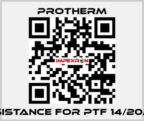 resistance for PTF 14/20/180 PROTHERM
