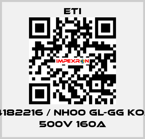 004182216 / NH00 gL-gG KOMBI 500V 160A Eti