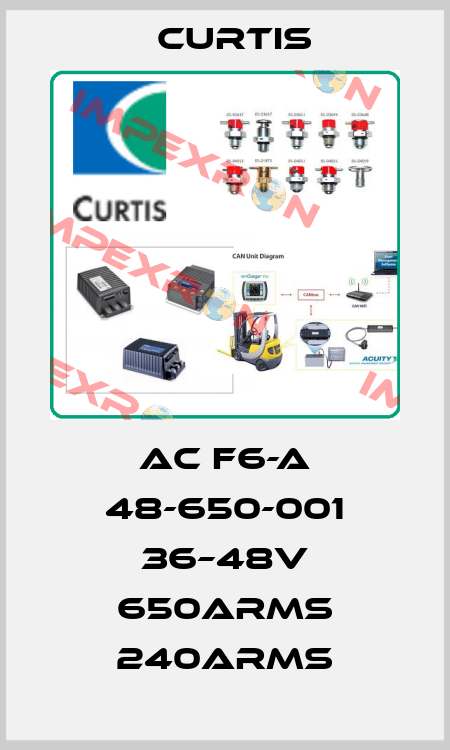 AC F6-A 48-650-001 36–48V 650Arms 240Arms Curtis