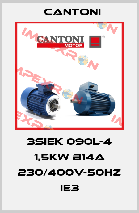 3SIEK 090L-4 1,5kW B14A 230/400V-50Hz IE3 Cantoni