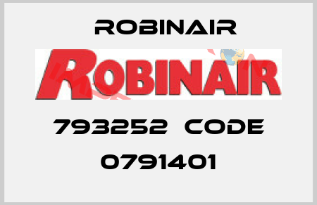 793252  Code 0791401 Robinair