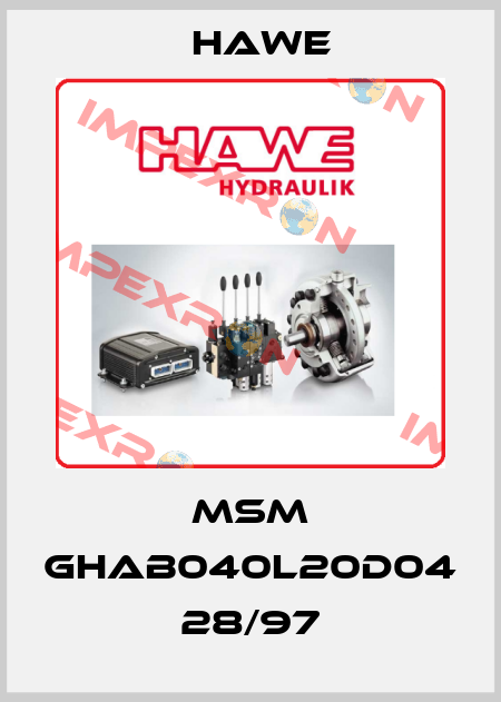 MSM GHAB040L20D04 28/97 Hawe