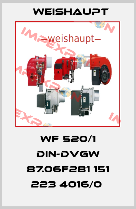 WF 520/1 DIN-DVGW 87.06F281 151 223 4016/0  Weishaupt