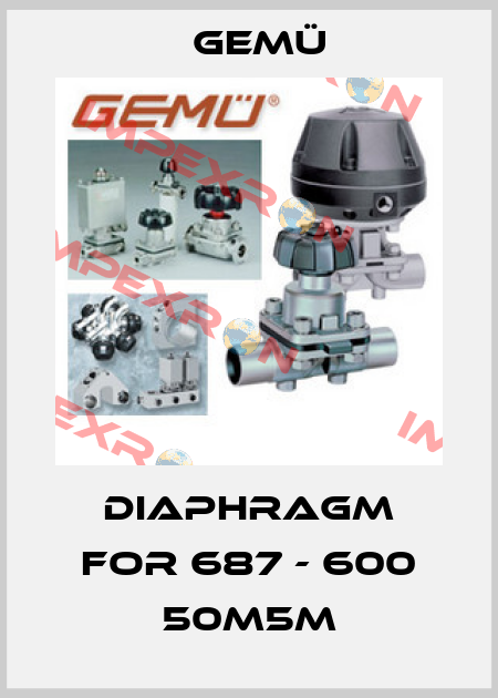 Diaphragm for 687 - 600 50M5M Gemü