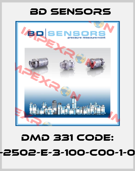 DMD 331 Code: 110-2502-E-3-100-C00-1-006 Bd Sensors