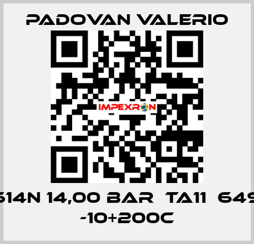 CW614N 14,00 BAR  TA11  649321 -10+200C PADOVAN VALERIO