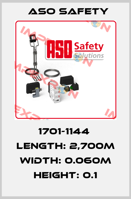 1701-1144  Length: 2,700m Width: 0.060m Height: 0.1 ASO SAFETY