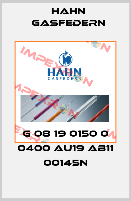 G 08 19 0150 0 0400 AU19 AB11 00145N Hahn Gasfedern