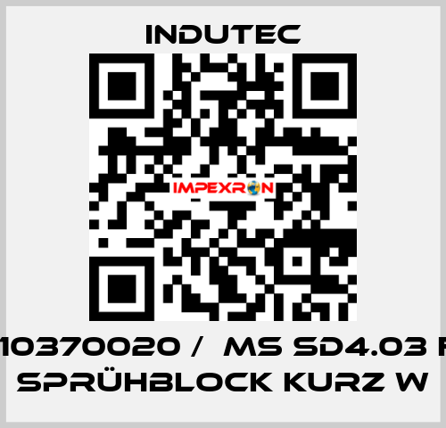 9110370020 /  MS SD4.03 FD SPRÜHBLOCK KURZ W Indutec