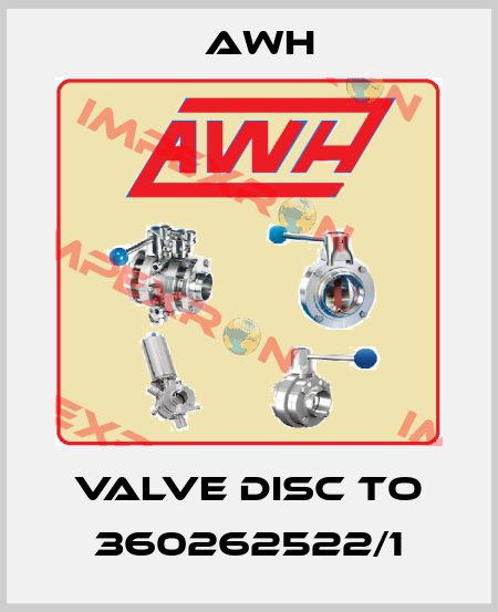 Valve disc to 360262522/1 Awh