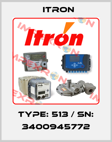 Type: 513 / SN: 3400945772 Itron