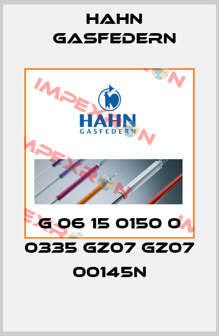 G 06 15 0150 0 0335 GZ07 GZ07 00145N Hahn Gasfedern