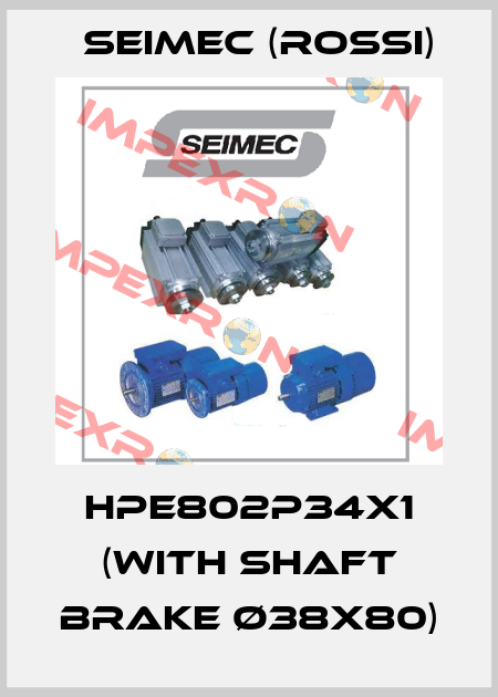 HPE802P34X1 (with shaft brake Ø38X80) Seimec (Rossi)