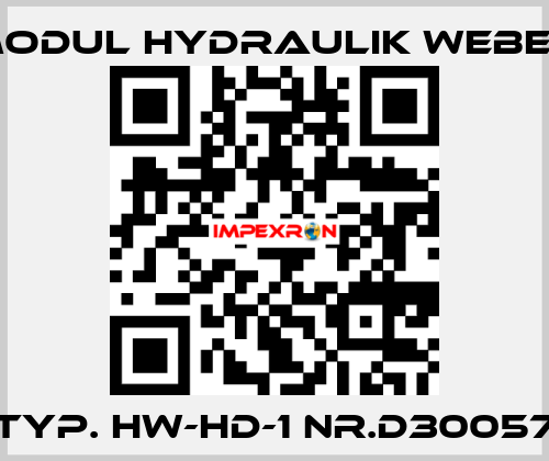 Typ. HW-HD-1 Nr.D30057 MODUL HYDRAULIK WEBER