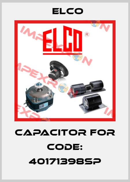 capacitor for Code: 40171398SP Elco