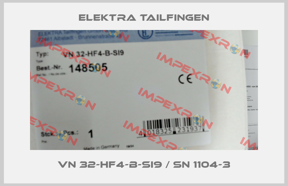 VN 32-HF4-B-SI9 / SN 1104-3 Elektra Tailfingen