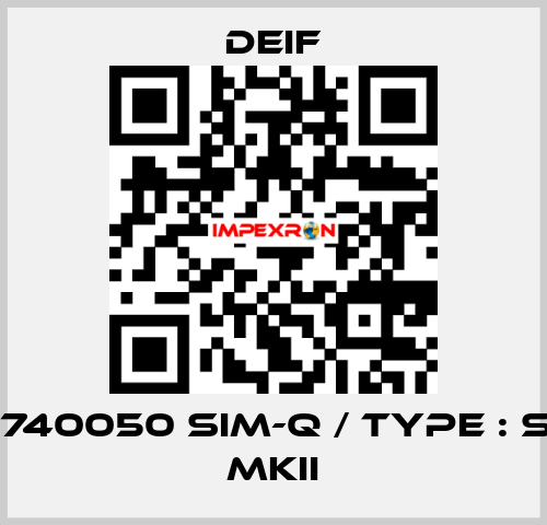 2961740050 SIM-Q / Type : SIM-Q MKII Deif