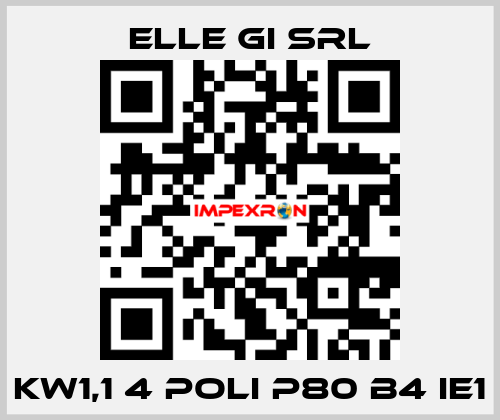 KW1,1 4 POLI P80 B4 IE1 ELLE GI SRL