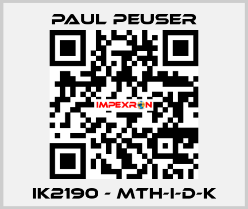 IK2190 - MTH-I-D-K PAUL PEUSER
