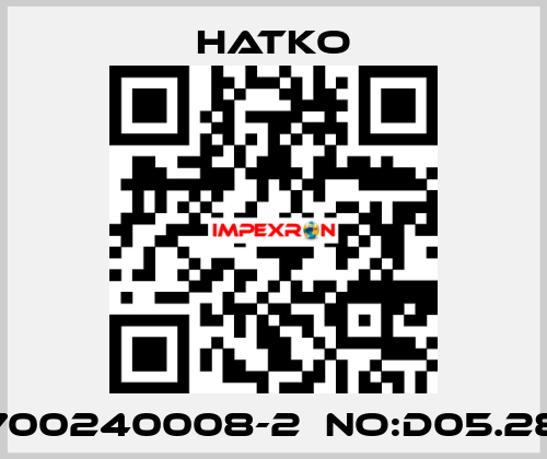 0700240008-2  No:D05.286 Hatko