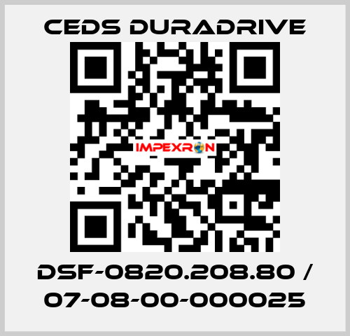 DSF-0820.208.80 / 07-08-00-000025 Ceds Duradrive
