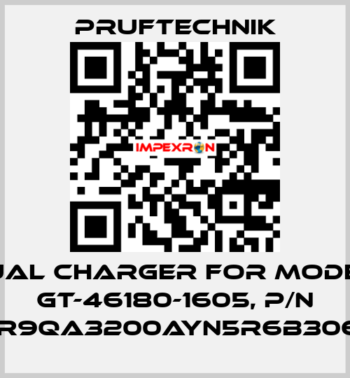 Dual charger for Model: GT-46180-1605, p/n WR9QA3200AYN5R6B3065 Pruftechnik