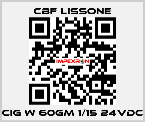 CIGW60GM0015-48201R CBF LISSONE