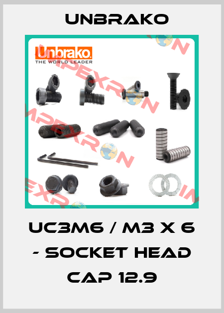 UC3M6 / m3 x 6 - socket head cap 12.9 Unbrako