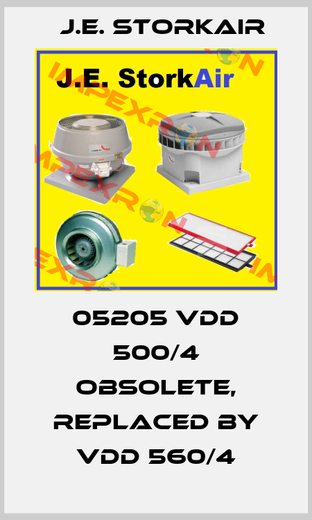 05205 VDD 500/4 obsolete, replaced by VDD 560/4 J.E. Storkair