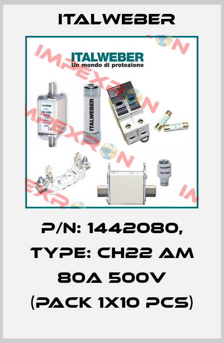 P/N: 1442080, Type: CH22 AM 80A 500V (pack 1x10 pcs) Italweber