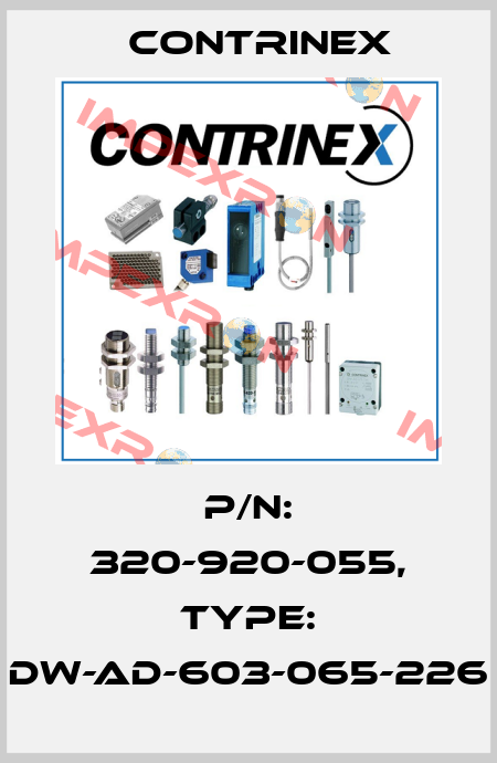 p/n: 320-920-055, Type: DW-AD-603-065-226 Contrinex