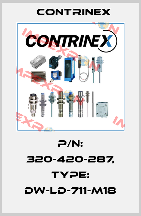 p/n: 320-420-287, Type: DW-LD-711-M18 Contrinex