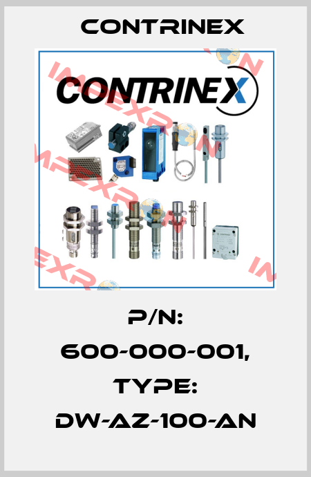 p/n: 600-000-001, Type: DW-AZ-100-AN Contrinex