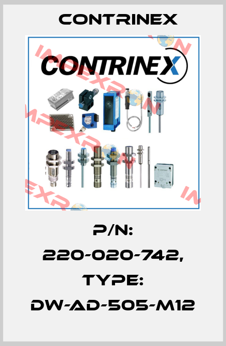 p/n: 220-020-742, Type: DW-AD-505-M12 Contrinex