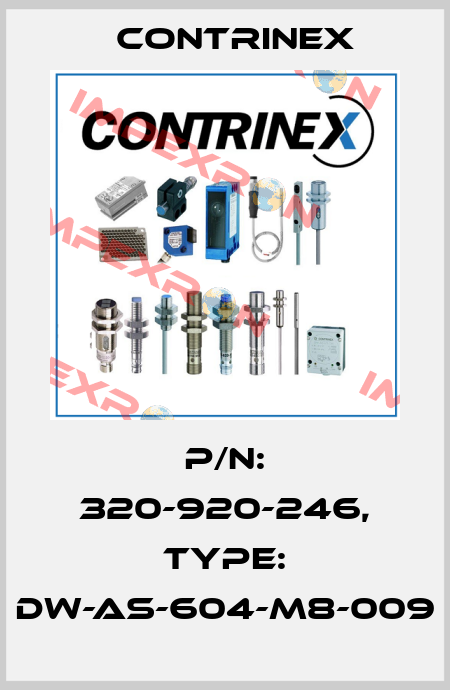 p/n: 320-920-246, Type: DW-AS-604-M8-009 Contrinex