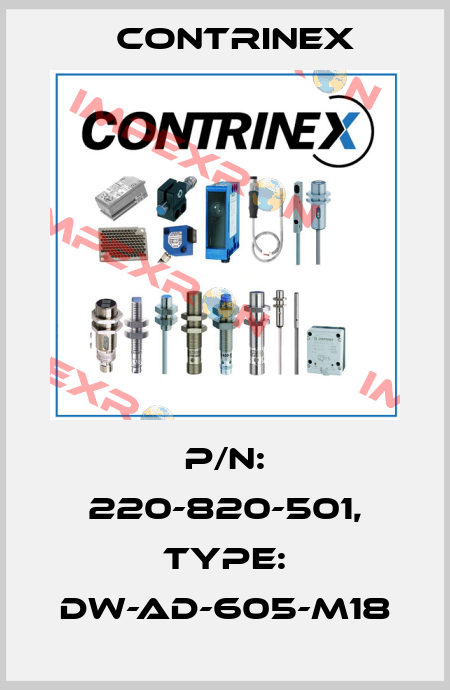 p/n: 220-820-501, Type: DW-AD-605-M18 Contrinex