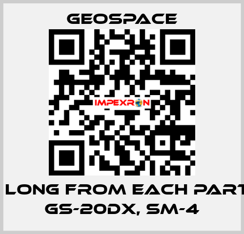 2,7 M LONG FROM EACH PARTY OF GS-20DX, SM-4 GeoSpace