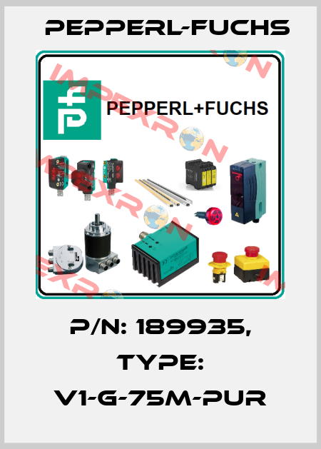 p/n: 189935, Type: V1-G-75M-PUR Pepperl-Fuchs