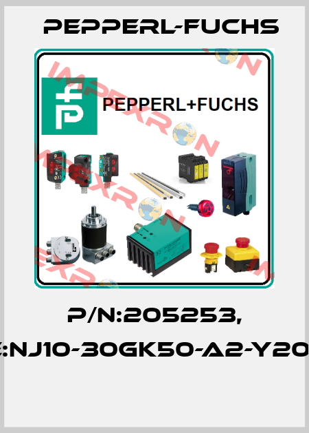 P/N:205253, Type:NJ10-30GK50-A2-Y205253  Pepperl-Fuchs