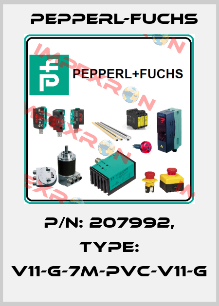 p/n: 207992, Type: V11-G-7M-PVC-V11-G Pepperl-Fuchs