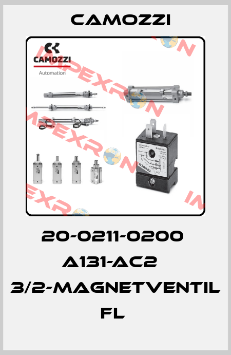 20-0211-0200  A131-AC2   3/2-MAGNETVENTIL FL  Camozzi